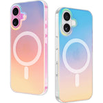 Husa Telefon, Flippy, Compatibila iPhone 17, Model Cameleon, Magsafe, Schimbare Gradient de Culoare din Unghiuri