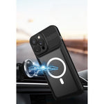Husa Urban Armor pentru Samsung Galaxy A24 4G, Flippy, Suport Auto Magnetic, Protectie Antisoc, Negru