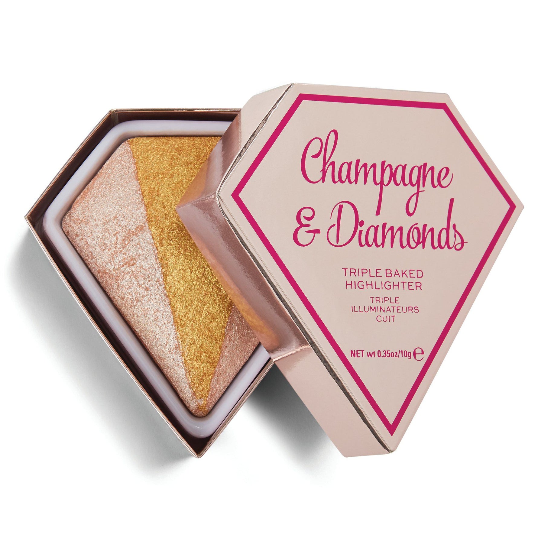 I Heart Revolution, Champagne & Diamonds, Pudră iluminatoare, Coapt de trei ori, 10 g - Olmarkt