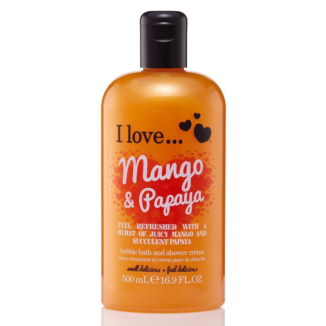 I Love, Mango & Papaya, Curățare, Gel de duș, 500 ml - Olmarkt