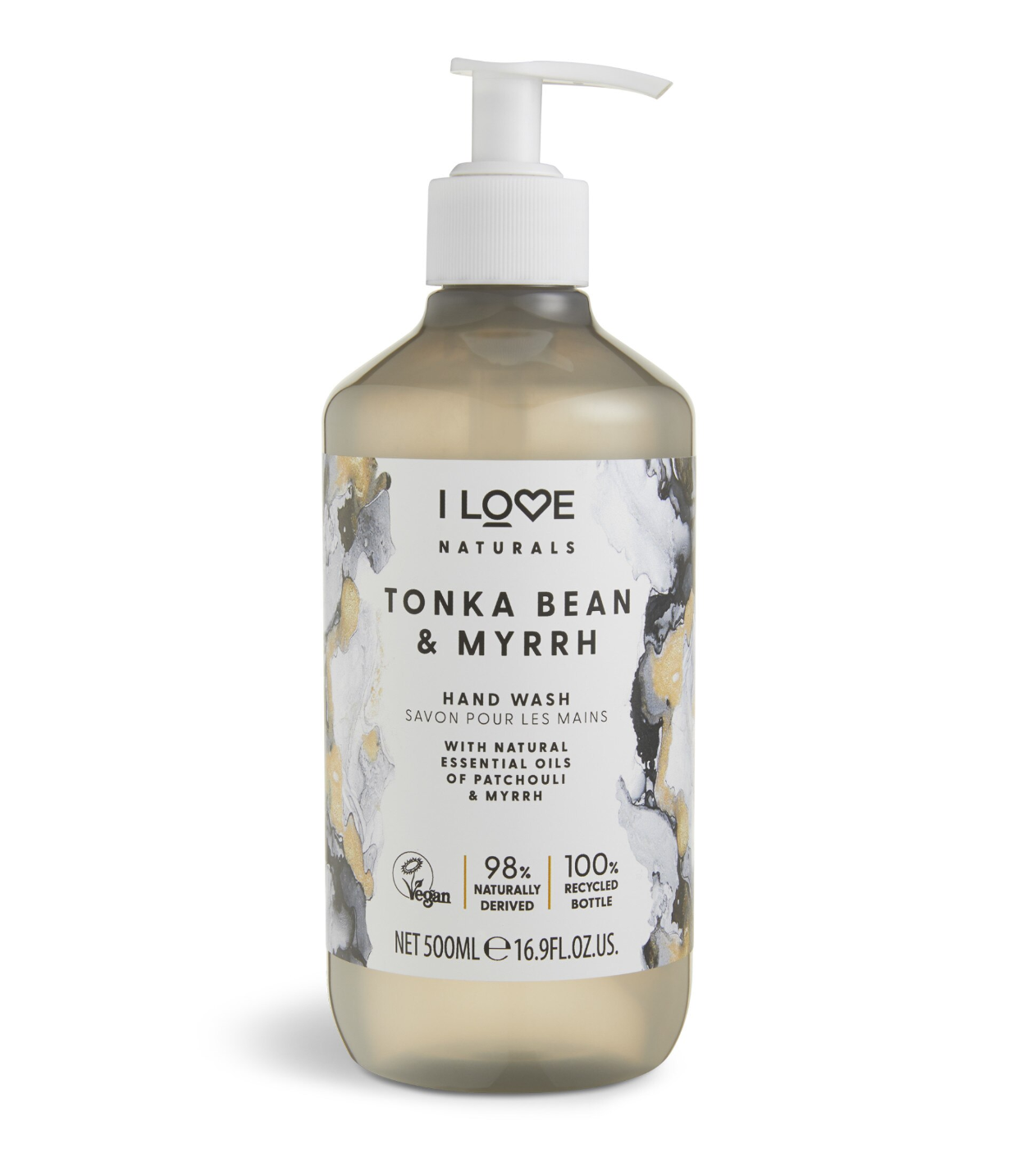 I Love, Naturals Collection, Boabe de tonka & Smirnă, Săpun lichid, Pentru mâini, 500 ml - Olmarkt