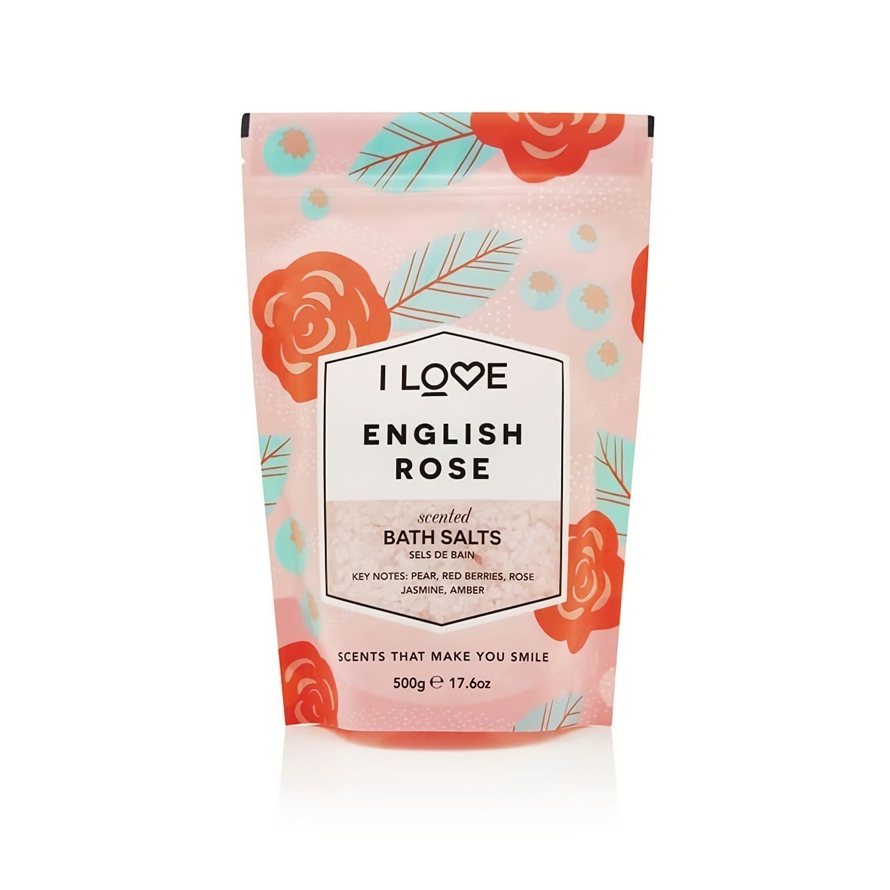 I Love, Signature Collection, Trandafir englezesc, Sare de baie, 500 g - Olmarkt