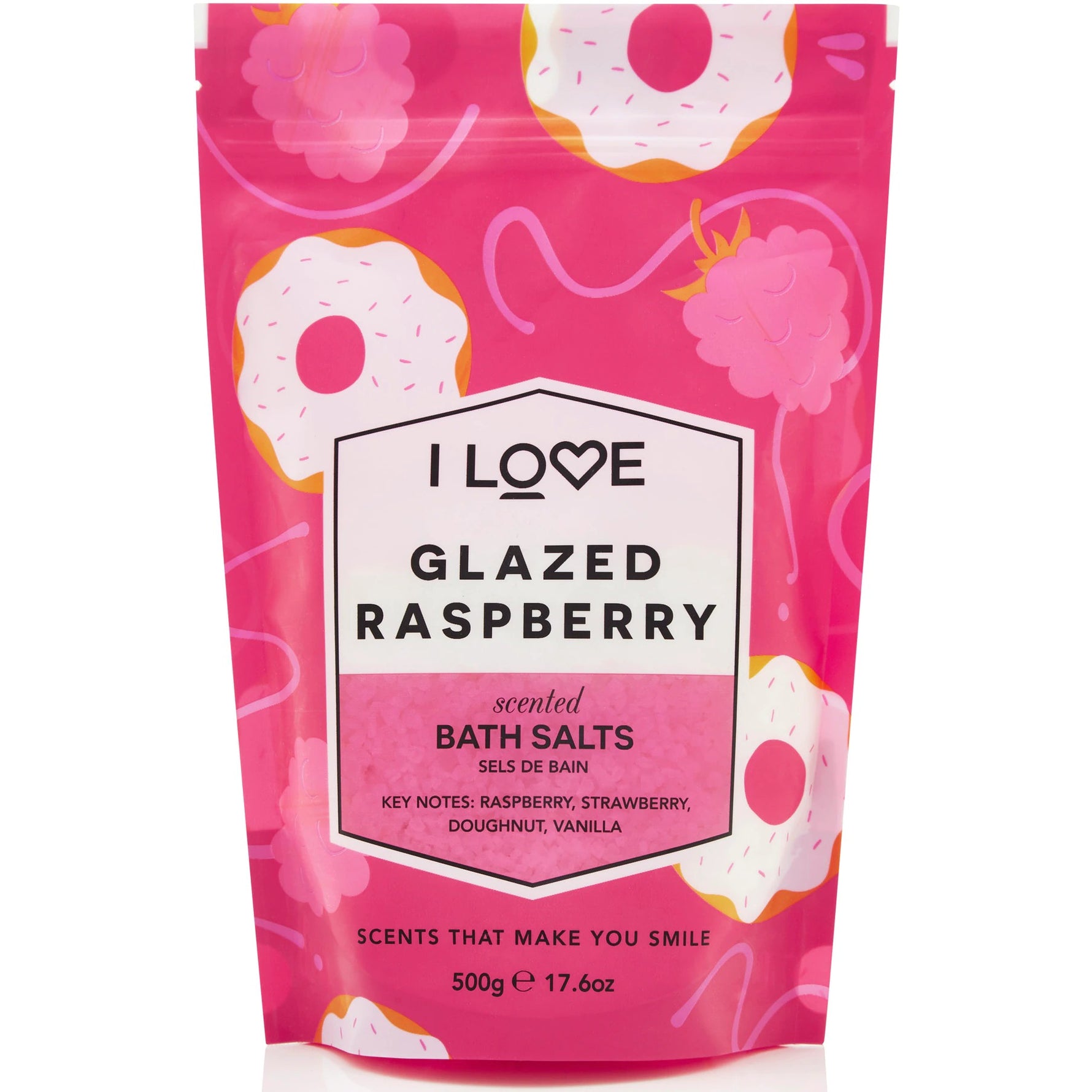 I Love, Signature Collection, Zmeură glazurată, Sare de baie, 500 g - Olmarkt