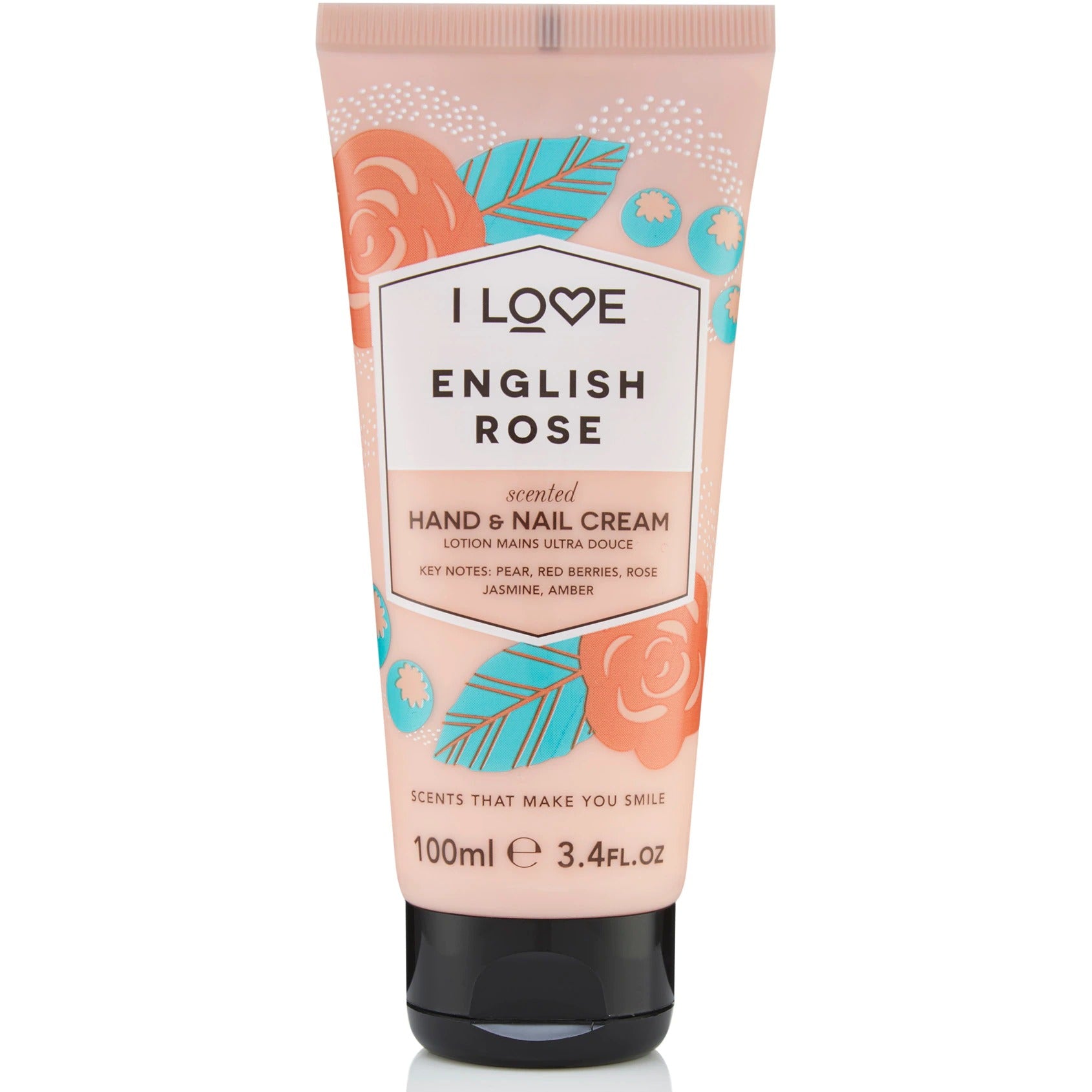 I Love, Signature Collection, Trandafir englezesc, Hidratant, Cremă pentru mâini și unghii, Trandafir englezesc, 100 ml - Olmarkt