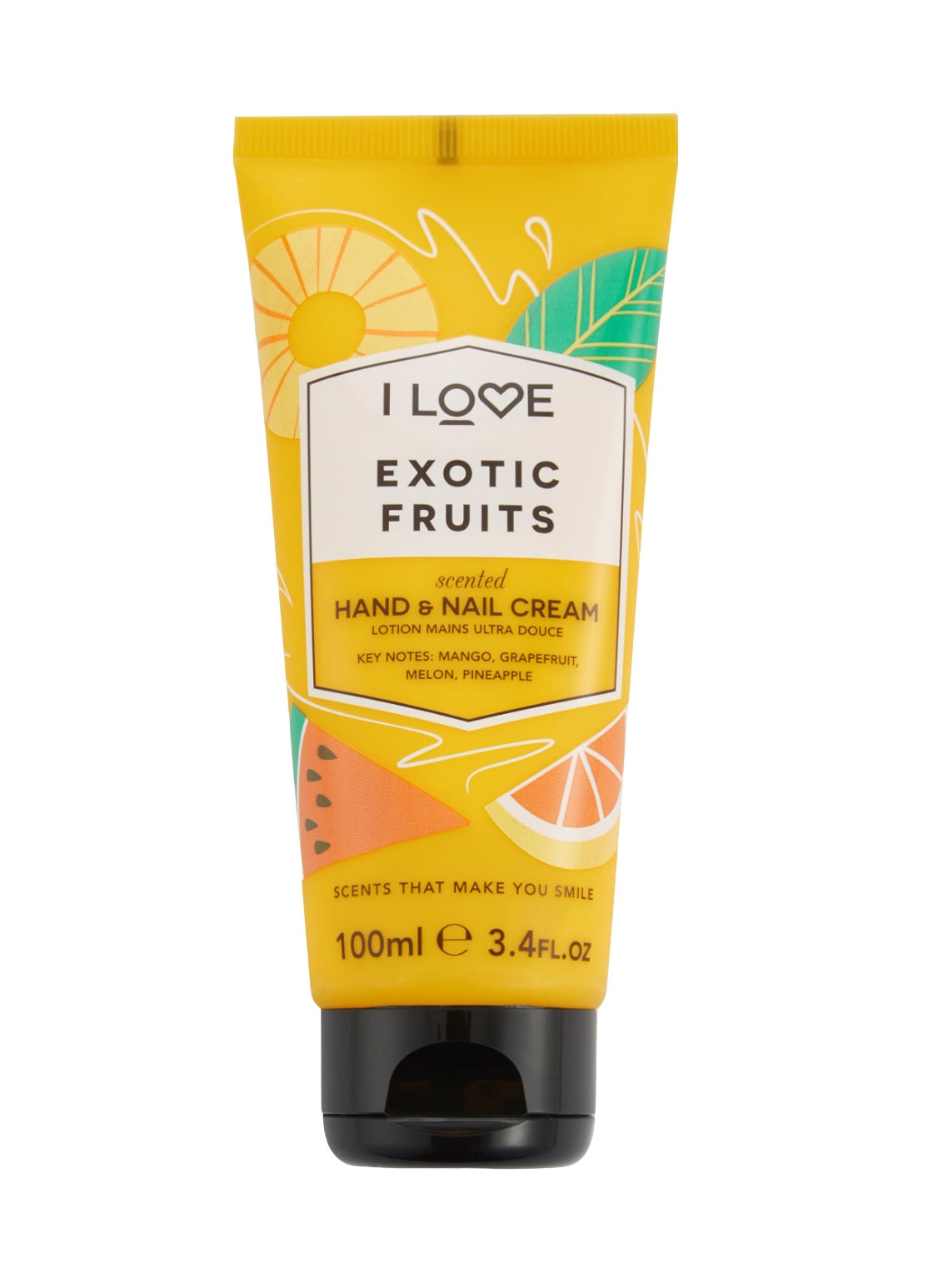 I Love, Signature Collection, Hidratant, Cremă pentru mâini și unghii, Fructe exotice, 100 ml - Olmarkt