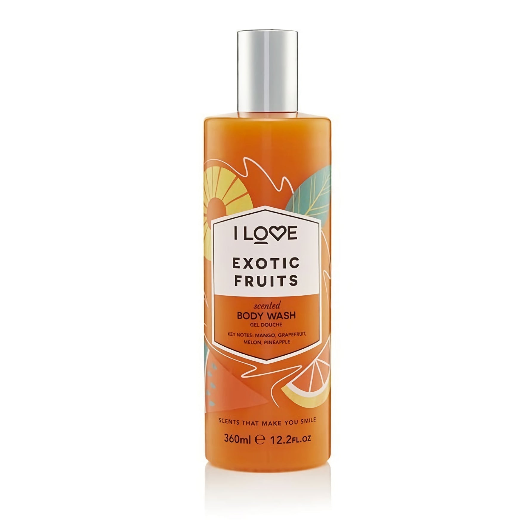 I Love, Signature Collection, Fără parabeni, Curățare, Fructe exotice, Gel de duș, 360 ml - Olmarkt
