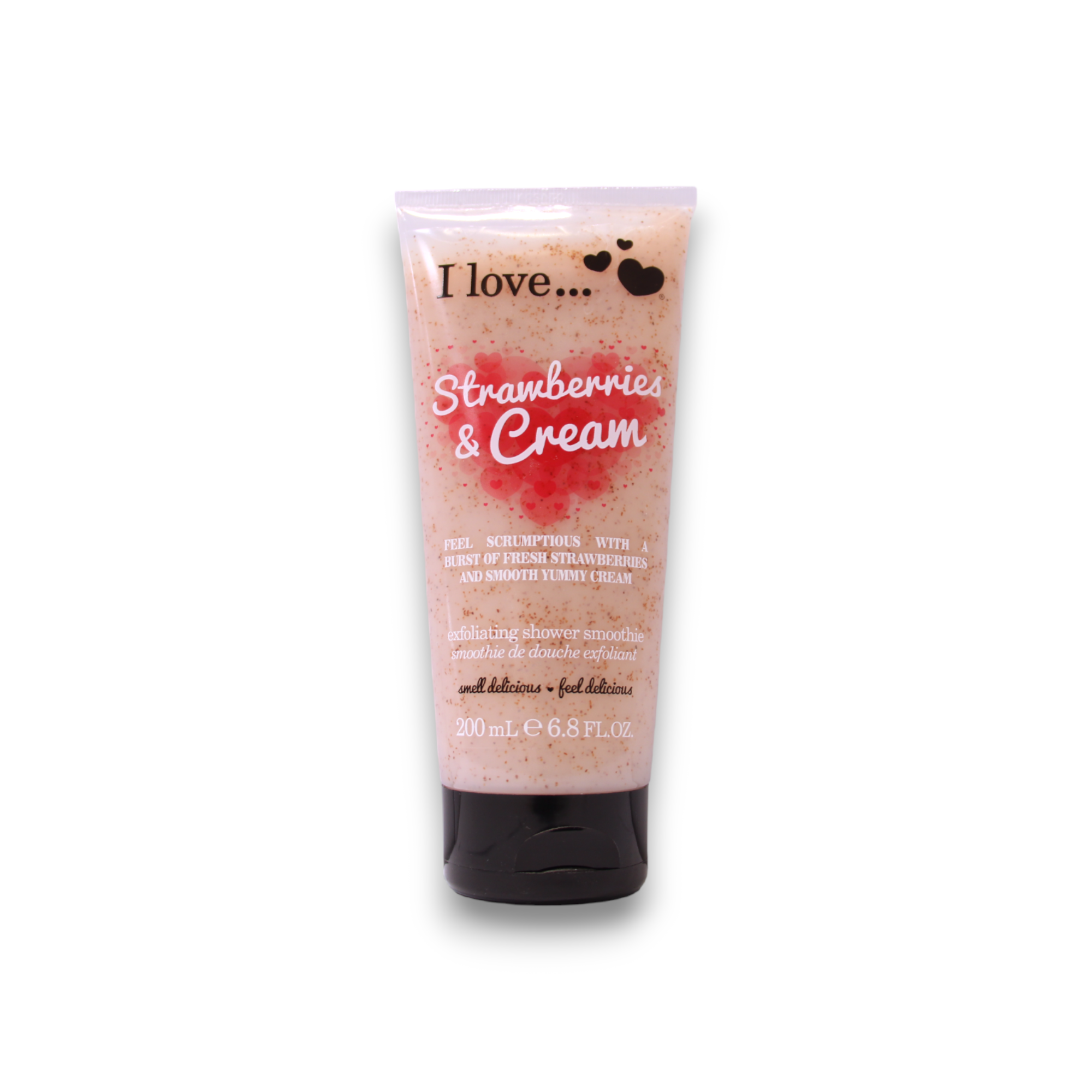 I Love, Strawberries & Cream, Exfoliere, Gel de duș, 200 ml - Olmarkt