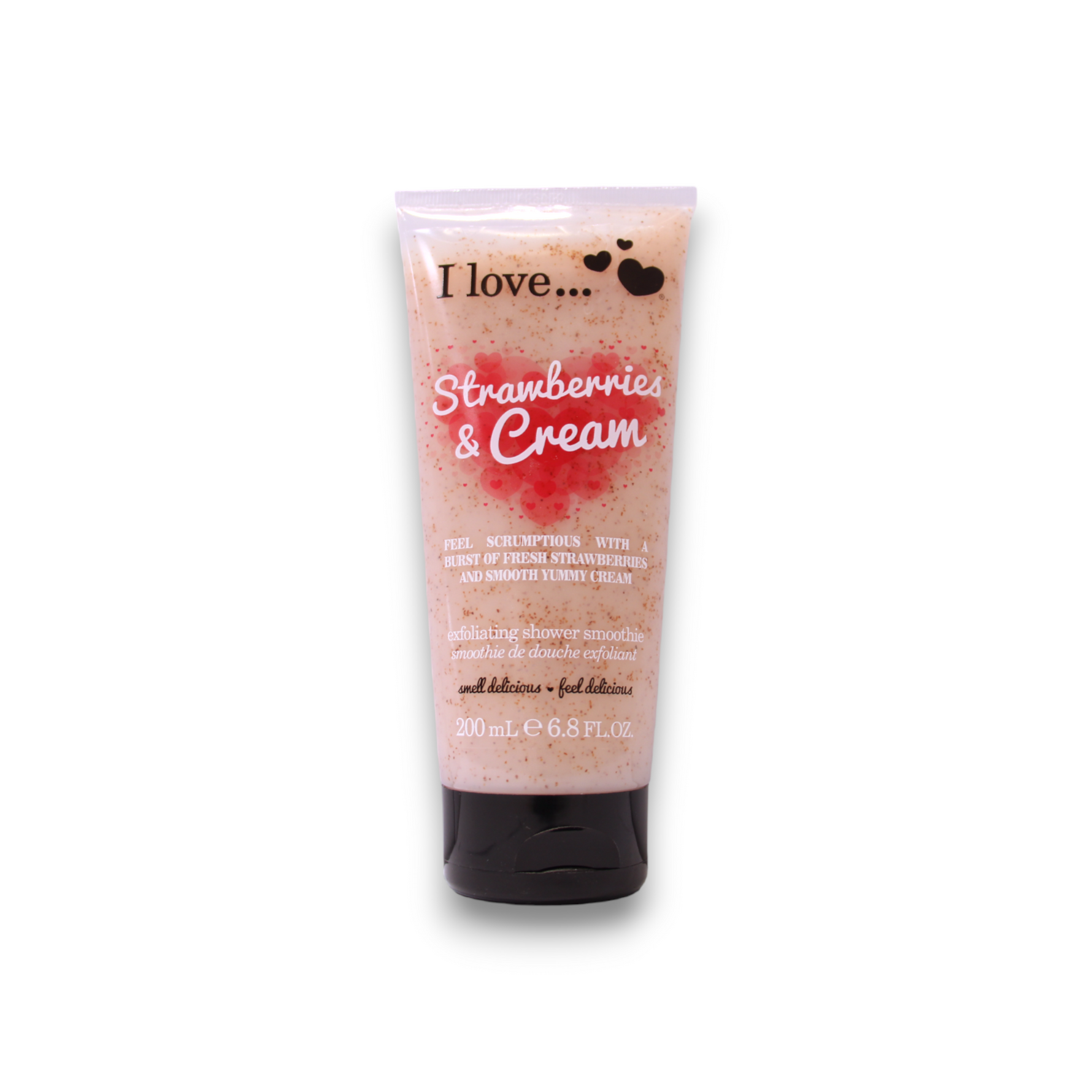 I Love, Strawberries & Cream, Exfoliere, Gel de duș, 200 ml - Olmarkt