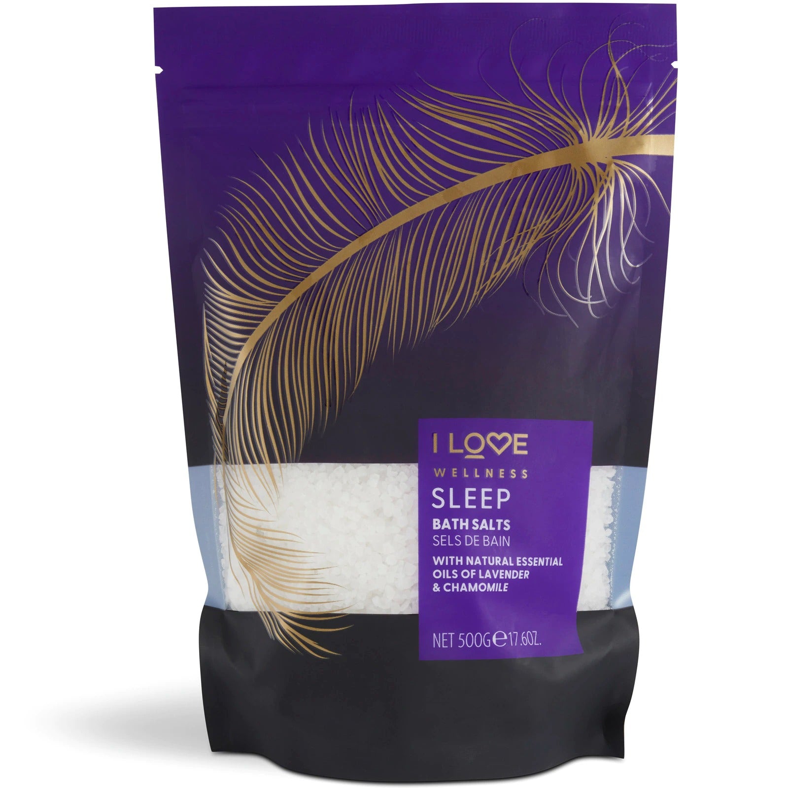 I Love, Wellness Sleep, Uleiuri esențiale, Sare de baie, 500 g - Olmarkt