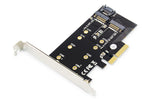 Placă de extensie (controler) M.2 NGFF/NVMe SSD PCIe 3.0 x4 SATA 80, 60, 42, 30 mm