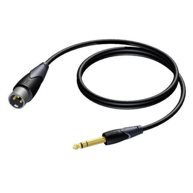 Cablu XLR mascul - Jack 6,3 mm mascul stereo 3 m - CLA724/3