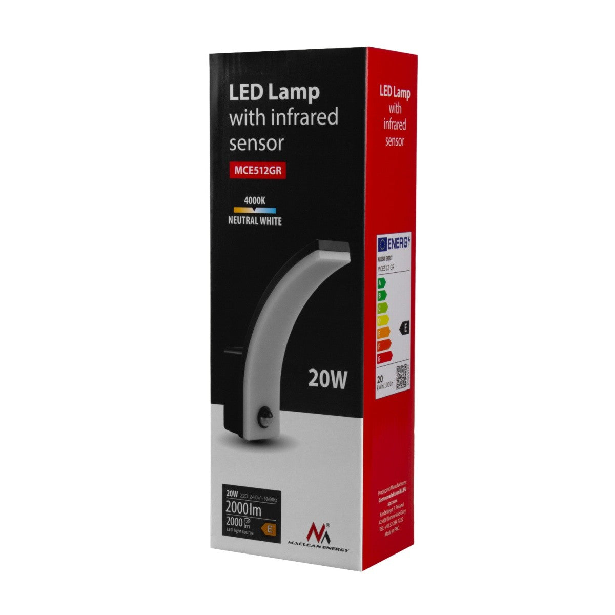 Lampă LED cu senzor de mișcare MCE512 GR