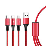 Cablu de încărcare USB 3 în 1 - USB-C/microUSB/Lightning, 1,2 m; C4049RD