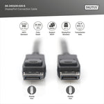 Cablu de conectare DisplayPort cu zăvoare 8K 30Hz UHD tip DP/DP M/M negru 2m