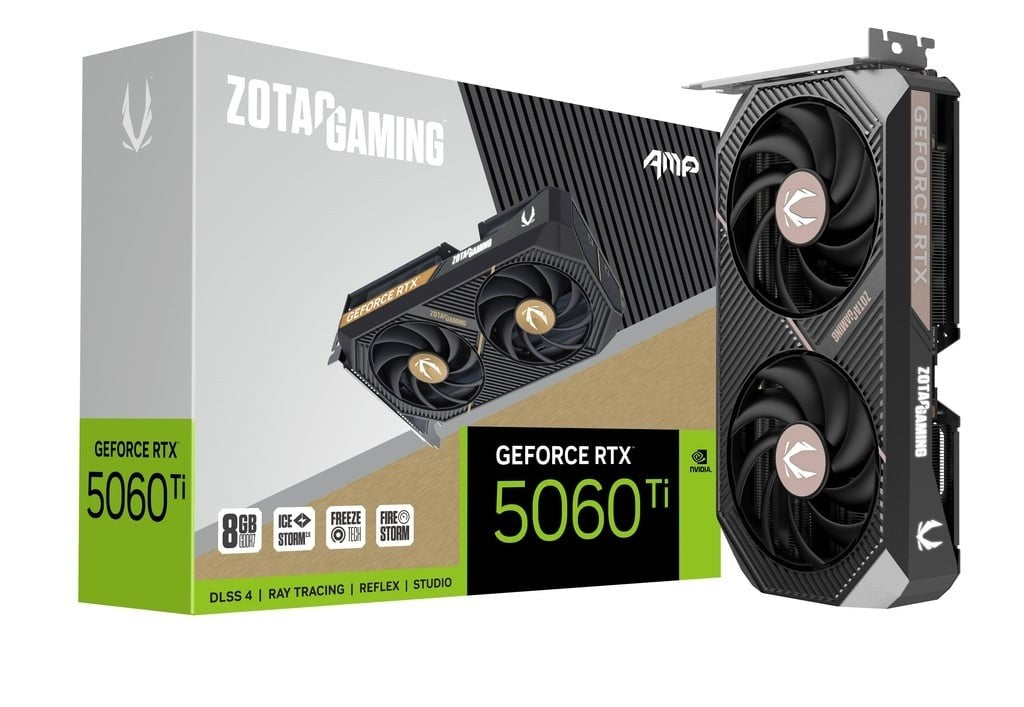 Placă grafică GeForce RTX 5060 Ti cu 8 GB AMP GDDR7 128 biți, 3DP/HDMI