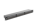 Patch Panel 24 Porturi 1U Cat.6 Negru Ecranat