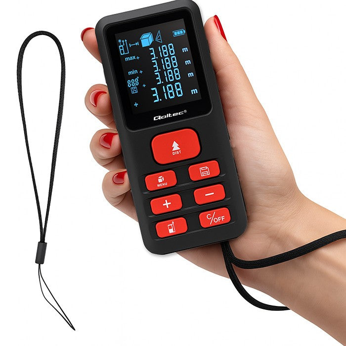 Telemetru laser digital | LCD iluminat din spate | 50 m