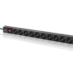 Prelungitor PDU pentru RACK | 16A | 16xSCHUKO | Vertical | 1.8m