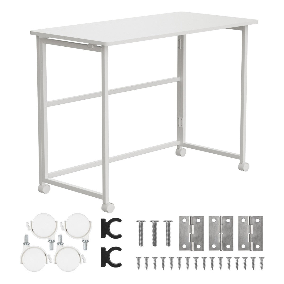 Birou, masă cu roți MC-1250W blat 100x50 cm, max 50 kg Alb