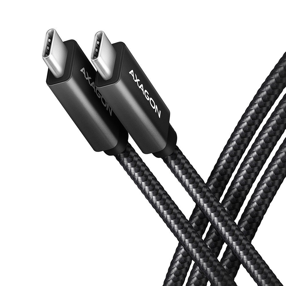 BUCM32-CM10AB Cablu USB-C - USB-C 3.2 Gen 2, 1m, PD 100W, 5A, 4K HD, ALU, Împletit, Negru