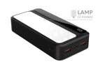 Baterie externă P20 LCDPD LAMP 20.000mAh, lampă LED integrată cu funcție de lanternă