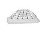 Tastatură Nautilus US Slim, albă, 1,8 m