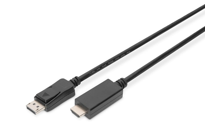 Cablu adaptor DisplayPort 1.2 cu sistem de blocare 4K 60Hz UHD tip DP/HDMI A M/M negru 2m