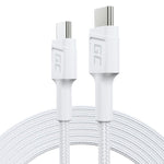 Cablu PowerStream USB-C la USB-C 2m, PD 60W, QC 3.0, Alb