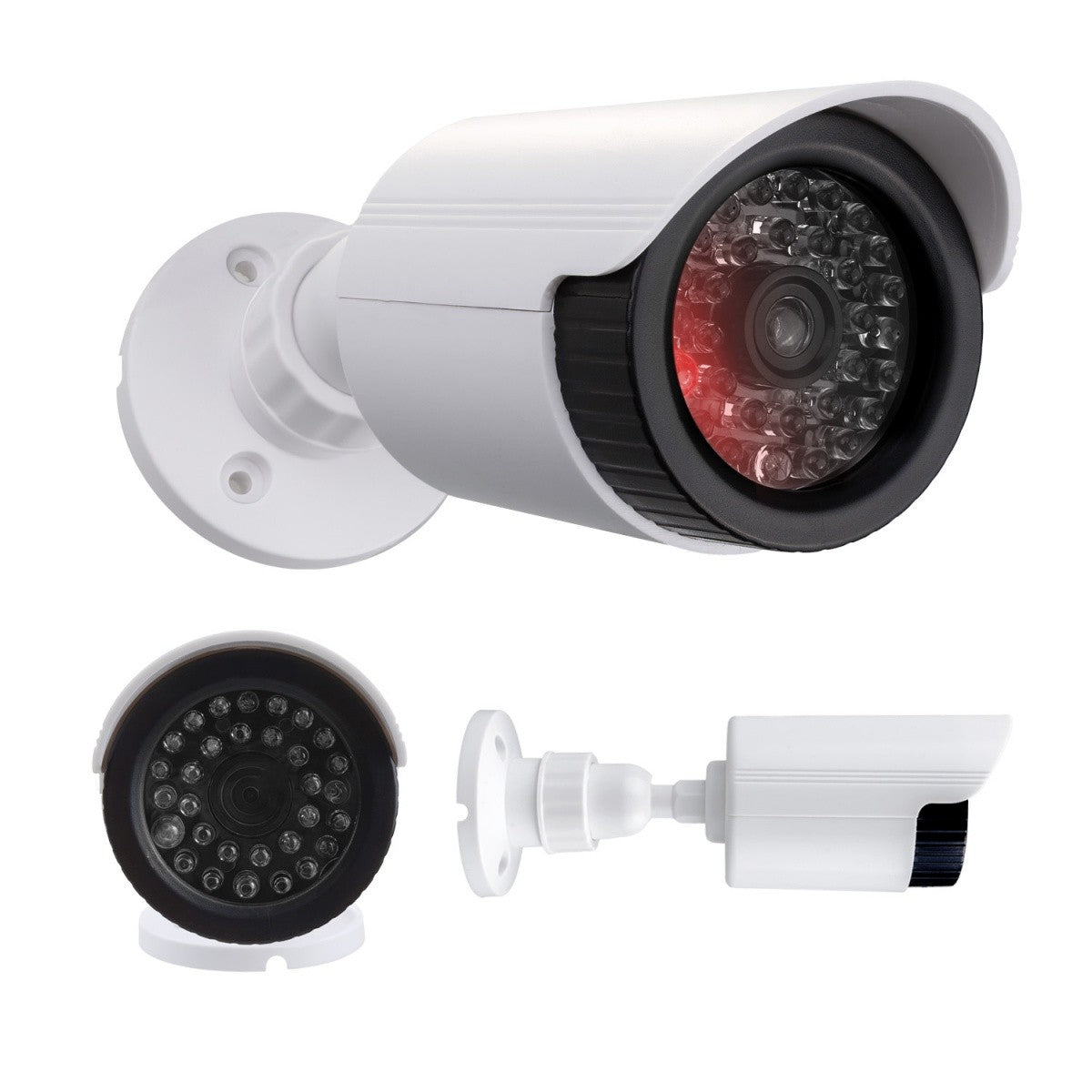 Cameră bullet fictivă, LED-uri IR, IR1800 W alb, 2xAA, ABS
