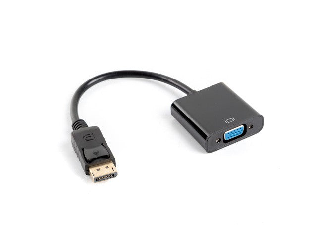 Adaptor DisplayPort (M) -> VGA cu 15 pini (F) negru pe cablu