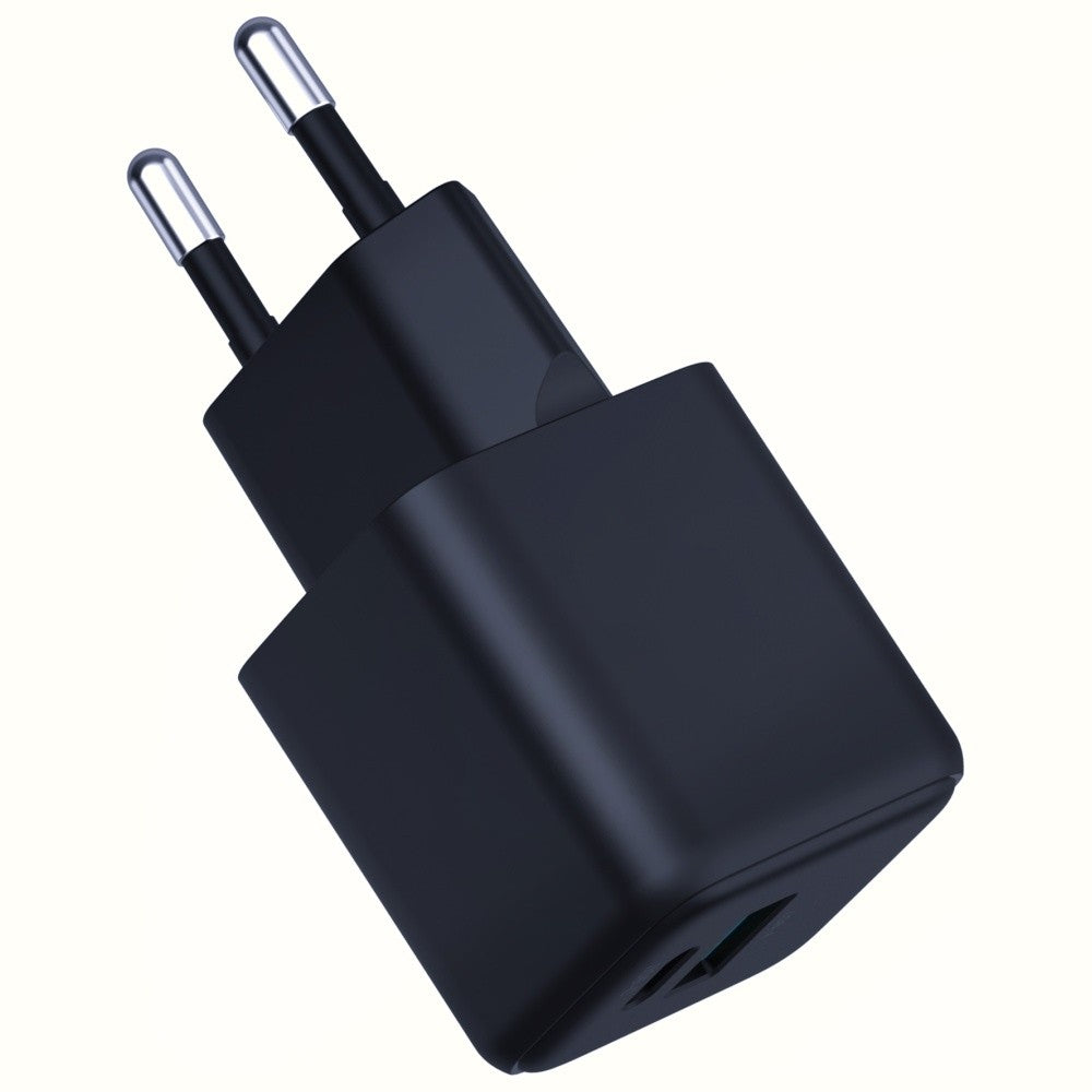 Încărcător de perete Hyper GaN 20W 1xUSB-A 1xUSB-C PD QC4+ Negru