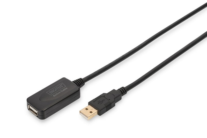 Cablu prelungitor USB 2.0 de mare viteză/Tip prelungitor USB A/USB A M/F Activ, Negru 5m