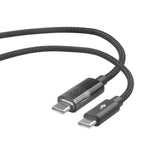 Cablu USB C - USB C 1m cu indicator LED pentru puterea de încărcare (100W)
