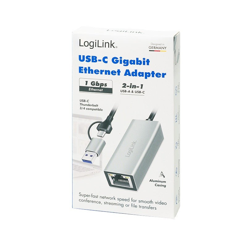 Adaptor USB-C la Gigabit Ethernet + USB