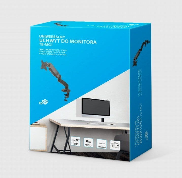Suport monitor cu arc pe gaz TB-MG1 până la 27 inch 8 kg