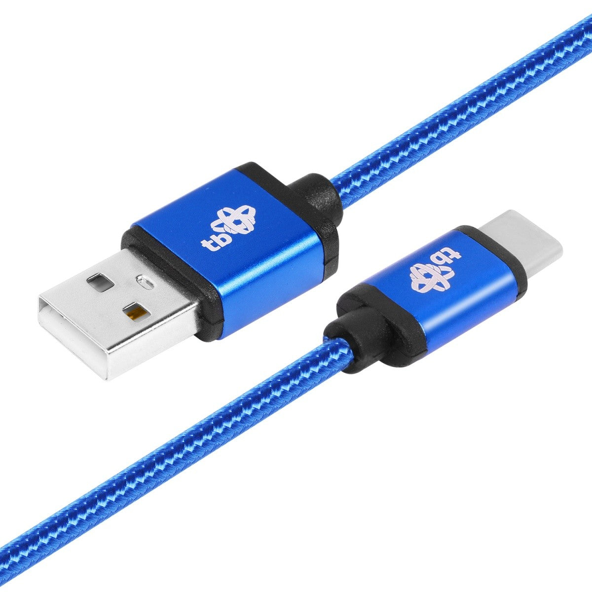 Cablu USB-USB C 1,5 m cu șnur albastru