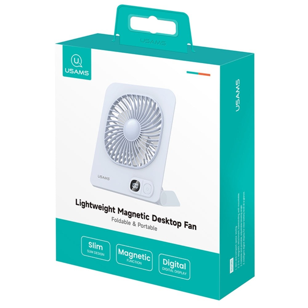 Ventilator de birou magnetic, albastru