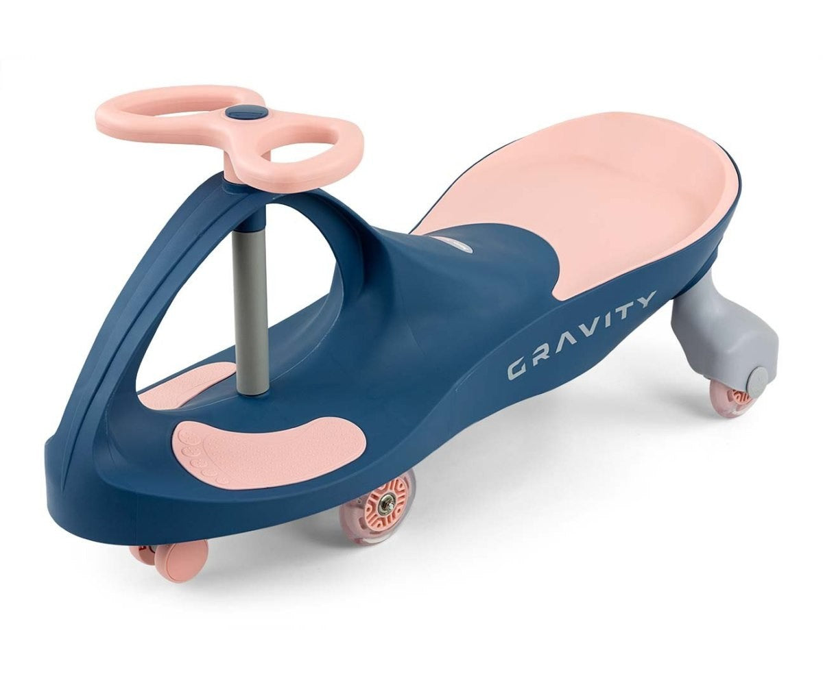 Cărucior Gravity Ride-On, bleumarin și roz