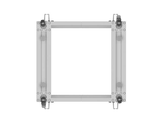 Rack deschis 19 inch 12U 600x600-1100 reglabil gri
