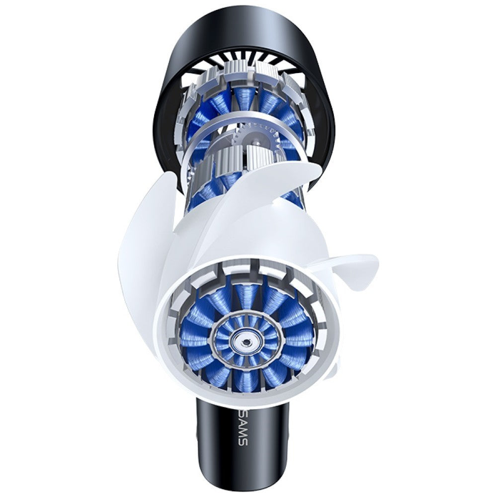 Ventilator de mână cu răcire cu gheață 2000mAh, alb