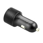 Încărcător auto CC-50Q QC3.0 75W 1X USB + 1X USB-C PD Negru