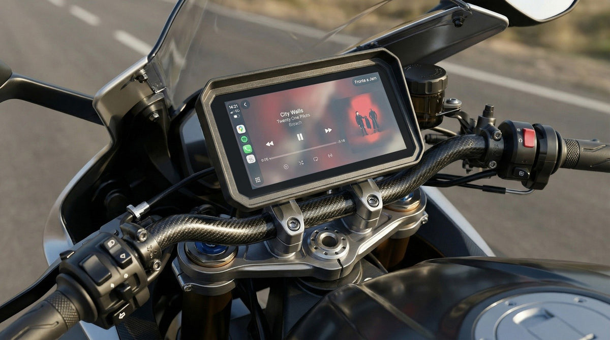 Afișaj pentru motocicletă Wireless CarPlay și Android Auto