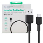 Cablu CB-CD30 USB-C - USB-A 0.9m 60W PD 3A 20V împletitură de nailon negru