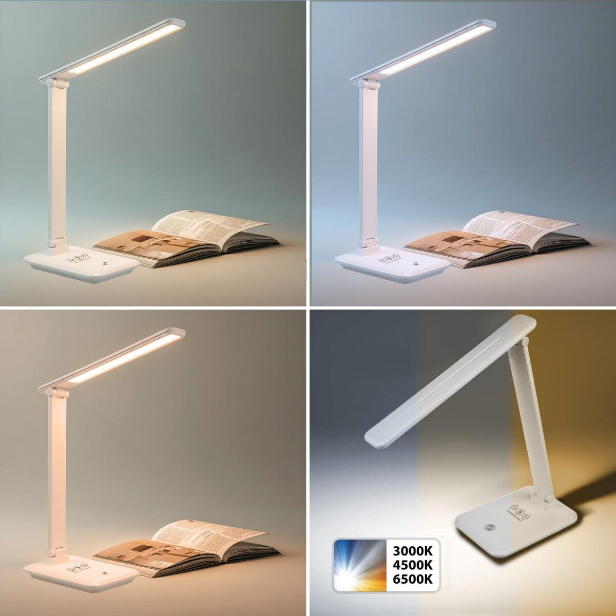 Lampă de birou LED de 9W cu încărcător Qi MCE616W