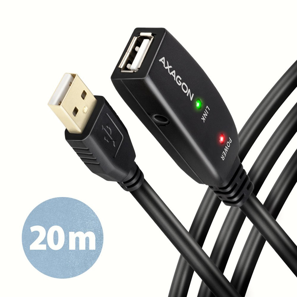Cablu de extensie/amplificator activ ADR-220 USB 2.0 A-M -> A-F 20m