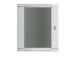 Dulap de instalare montat pe perete 19 inch 15U 600X600mm gri (ușă de sticlă)