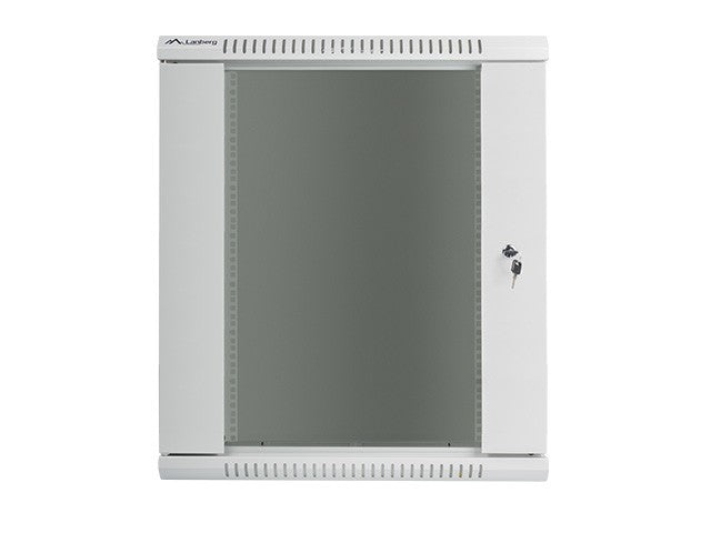 Dulap de instalare montat pe perete 19 inch 15U 600X600mm gri (ușă de sticlă)
