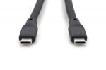 Cablu de conectare USB-C - USB-C din silicon, USB 3.2 Gen1 5G 4K 100W, 2m negru