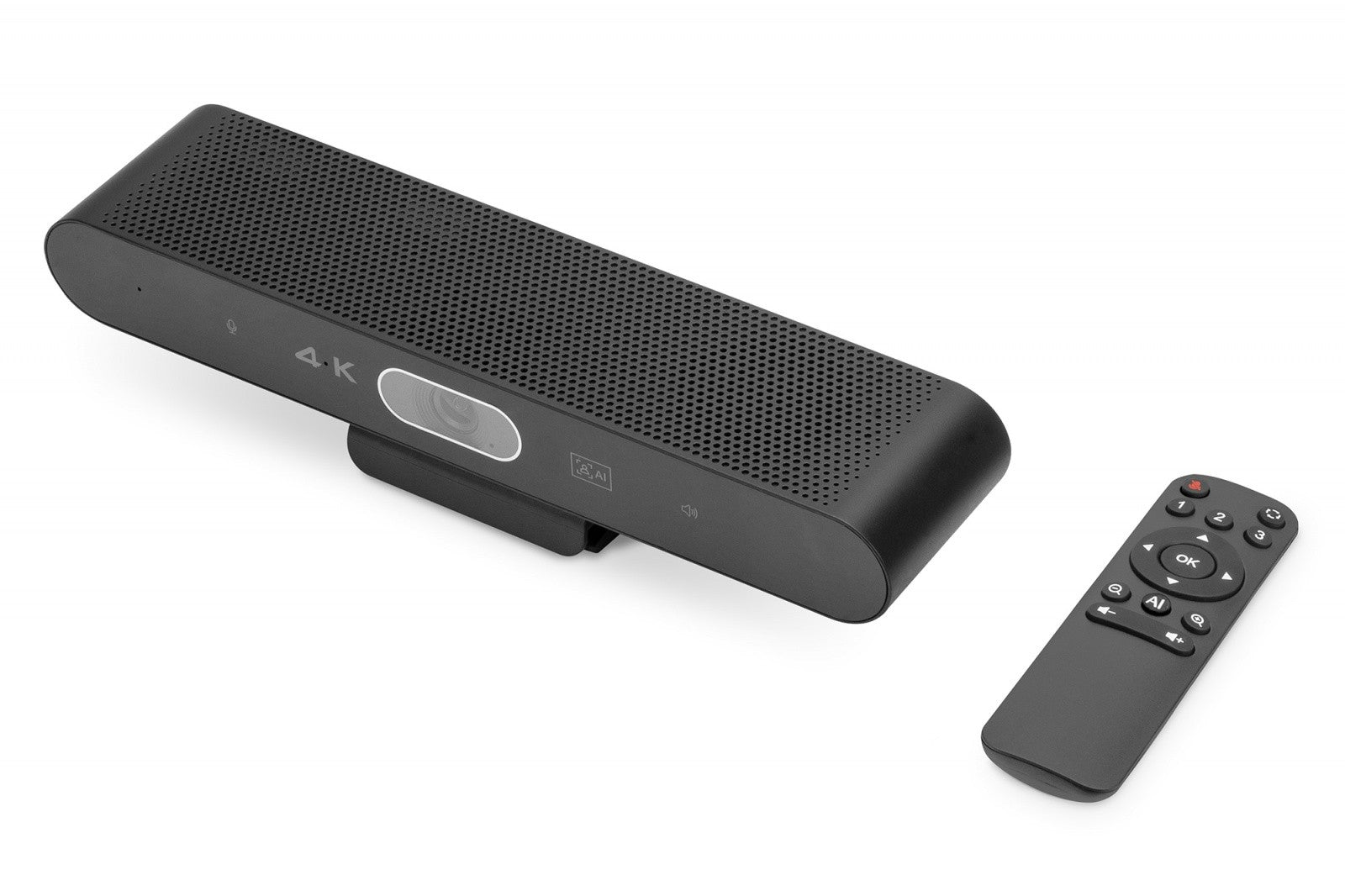 Sistem de videoconferință 4K ePTZ, unghi larg de 90°, senzor de 3.0'', Hi-Fi de 8MP, 2 microfoane, telecomandă