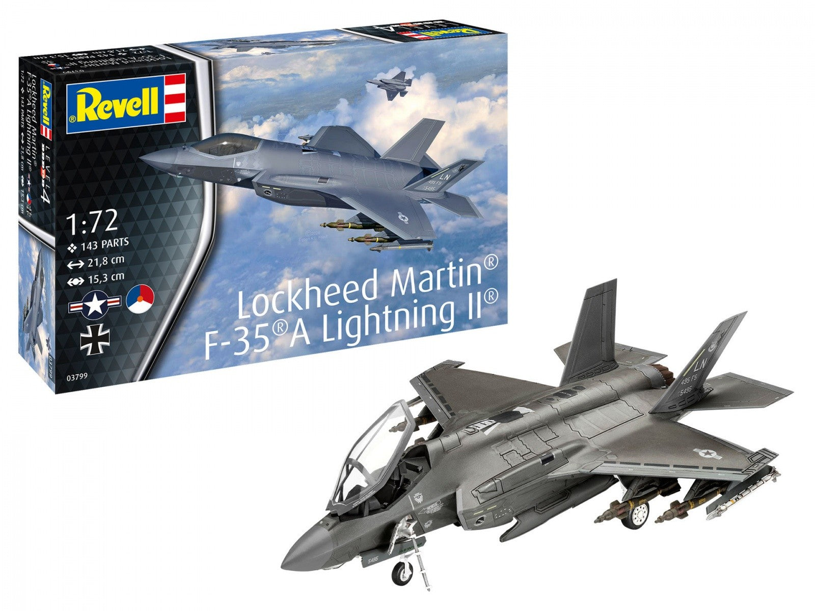 Kit de model din plastic Lockheed Martin F-35A Lightning II 1/72